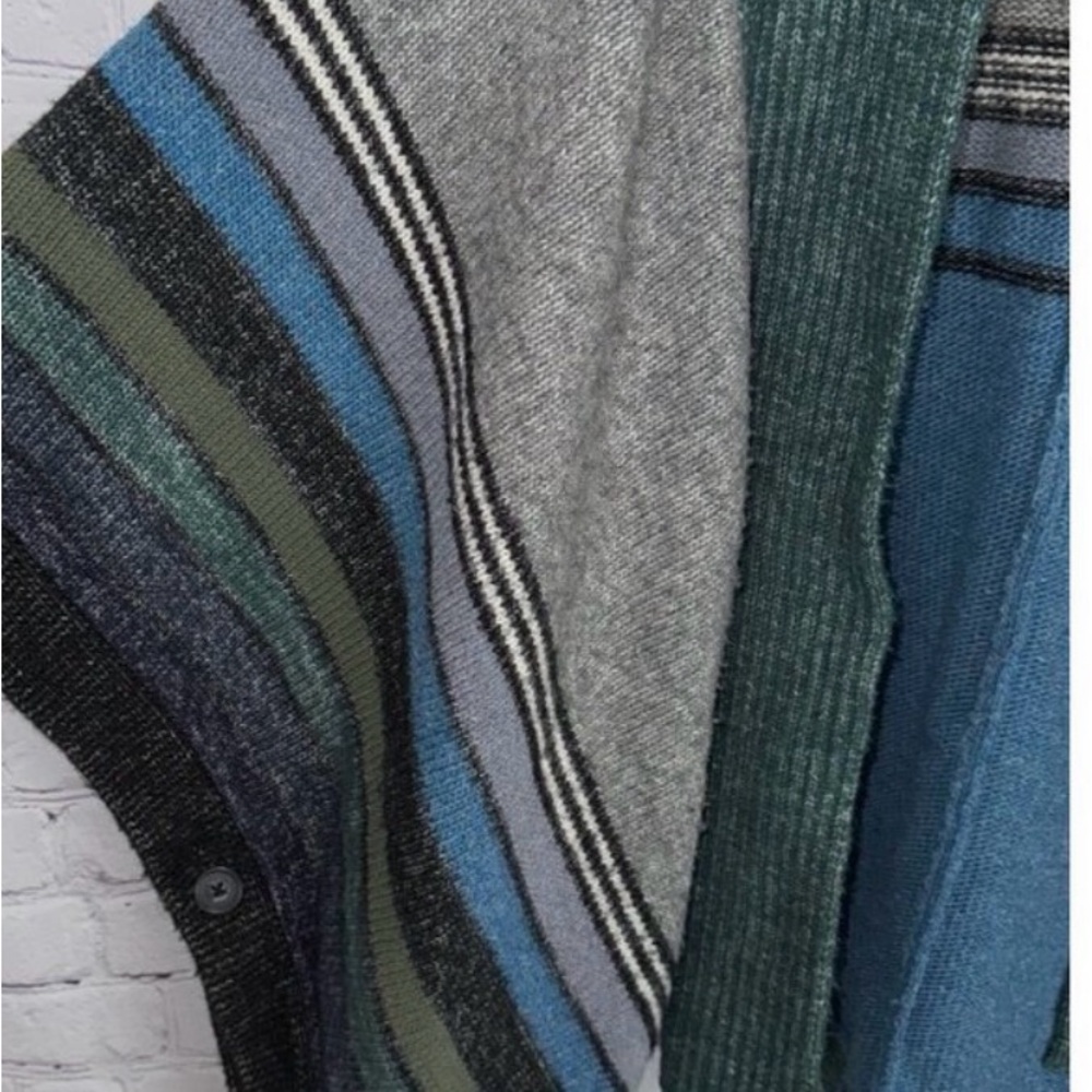 Cabi 3846 Windchill Wrap Open Front  Blue, Turquoise and Gray  Sweater-XS/S - Picture 8 of 10